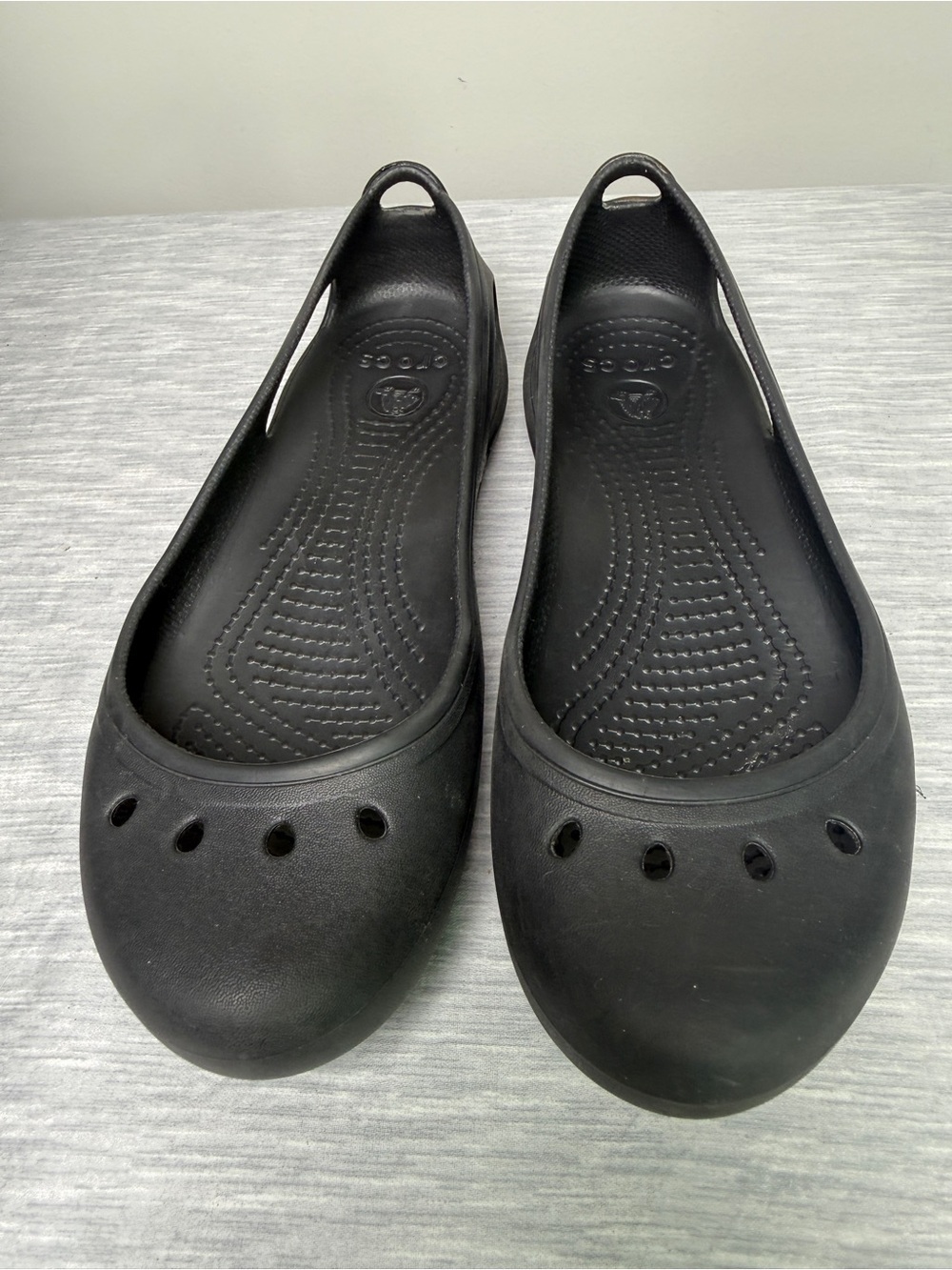 CROCS | Kadee Black Slingback Slip On Ballet Flats 7